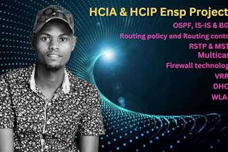 help with ensp hcia and hcip labs and projects