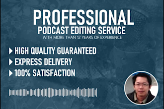 edit your podcast, voiceover within 24 hours or less