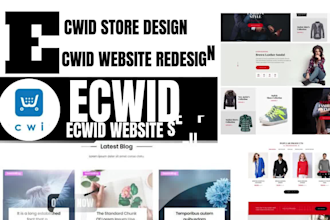 setup custom ecwid ecommerce store design redesign ecwid website development