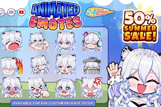 create chibi animated emote for twitch, youtube, and discord