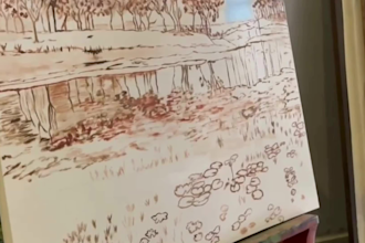 hand paint custom landscape paintings in watercolor oil or acrylic