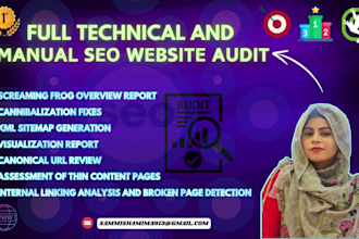 execute full technical and manual SEO website audit