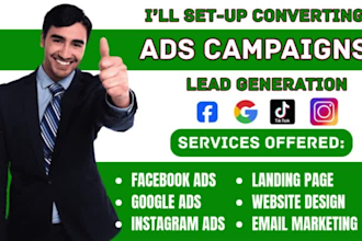 facebook ads, google ads, and email marketing to grow your roofing or hvac leads