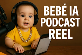 make a realistic ai baby video, talking podcast