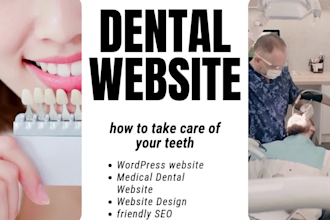 design healthcare website, dental website, hospital website, wordpress website