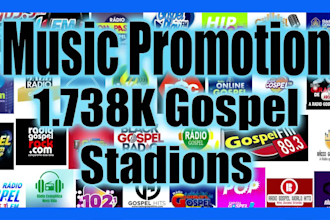 send your music to 1,738k gospel radio stations worldwide