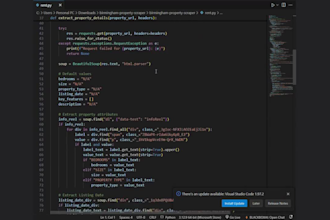 do python web scraping, data extraction, automation scripts