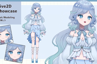 draw and rig live2d vtuber model, 2d rigging, live2driigng, anime