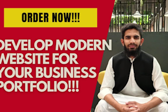develop modern and responsive website for your personal and business portfolio