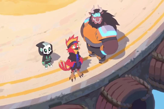 animate 2d music video in anime fighting and traditional japanese style