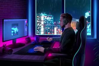 create 10 anime, gif, lofi animation loop, lofi loop animation