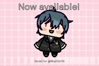 draw and rig live2d character in chibi style