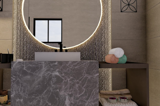 design and 3d render kitchen, bathroom, interior design