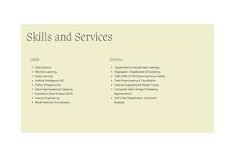 do data science, deep learning and machine learning projects