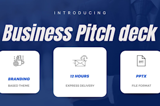 design your business pitch deck