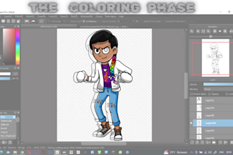draw anime chracter design vtuber fanart with emotions for your live streaming