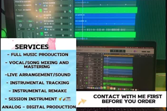 produce your music in gospel, reggae , r and b, rock, soul professionally