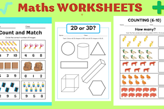 design maths custom worksheets in every shade