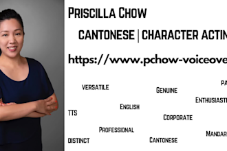 do voiceover in cantonese or refer the best that suits