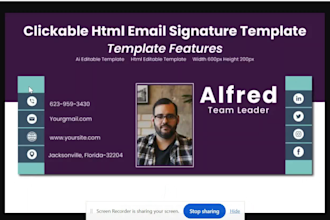 make a clickable HTML email signature within 2hrs