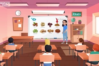 create kids learning video