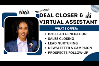 be your professional sales closer b2b lead generation virtual assistant sales