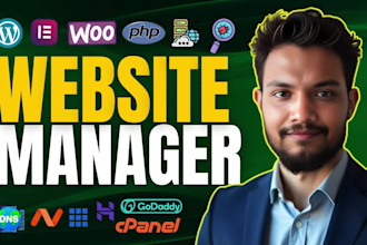 be a website manager for maintenance, security, bug fixes