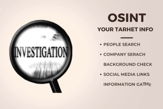 do private investigator on any target and background chack