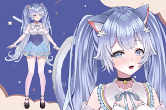 design and rig 2d vtuber model live2d rigging anime vtuber commission 4 streamer