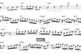 transcribe bass lines with sheet music and tabs