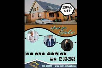 design minimal and attractive real estate flyer