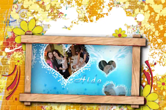 make this Graffiti colored flowers SLIDESHOW video with pictures