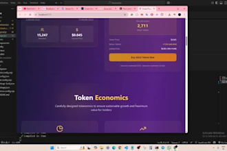 create a presale website frontend
