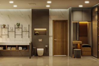 do realistic rendering of bathroom interior design, 3d modeling, 2d autocad dwg