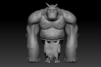 sculpt or model anything in zbrush, like characters,3d products,creatures etc