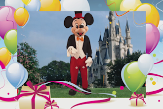 record a special message for you as mickey mouse mascote