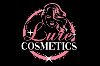 do modern pretty beauty, cosmetic logo design