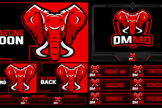 do full animated twitch or youtube overlay, for your stream