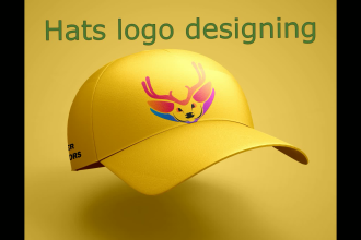 design logo for any kind of hats front, side, or back design