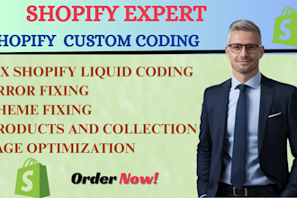 fix shopify error do custom coding, develop themes to boost shopify conversion