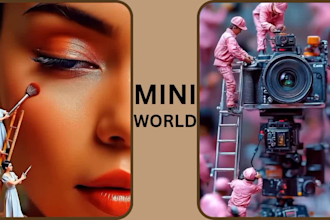 create viral ai miniature videos mini worker for your brand and social media