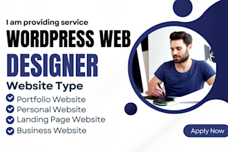 design a landing page website, personal website, and portfolio website