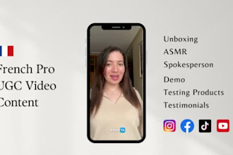 do professional ugc ads in french