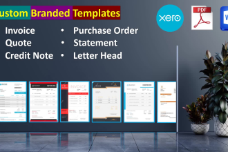 design xero custom invoice design template