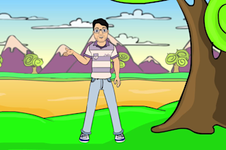 create custom 2d animations for youtube, ads, or websites