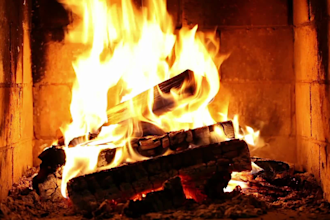 create relaxing fireplace meditation video with fire crackle