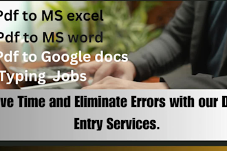 convert pdf to excel, word and google docs