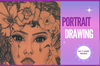 draw a stunning realistic pencil portrait from your photo
