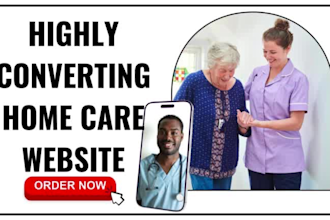 design converting home care healthcare medical doctor nonprofit website