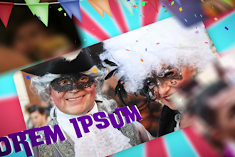 do a energetic party photo slideshow video
